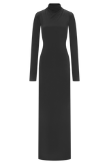 Kiyah Slinky Cut Out Maxi Dress - Black