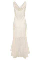 Lilah Devore Midi Dress - Ivory