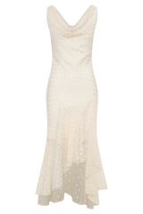 Lilah Devore Midi Dress - Ivory