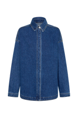 Lioda Oversized Denim Shirt - Dark Blue
