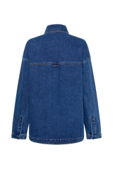 Lioda Oversized Denim Shirt - Dark Blue