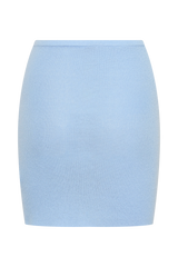 Loura Mid Rise Knit Mini Skirt - Cornflower Blue