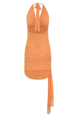 Lucien Cowl Neck Mini Dress - Apricot