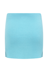 Esme Knit Mini Skirt - Cyan Blue