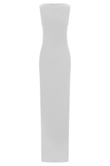 Magnolia Sleeveless Diamante Maxi Dress - Silver