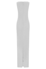 Magnolia Sleeveless Diamante Maxi Dress - Silver