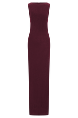 Magnolia Sleeveless Diamante Maxi Dress - Wine