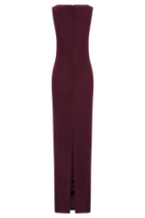 Magnolia Sleeveless Diamante Maxi Dress - Wine