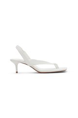 Mai Sling Back Thong Heel - White