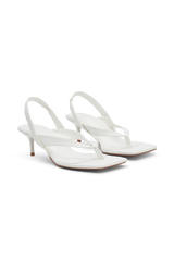 Mai Sling Back Thong Heel - White