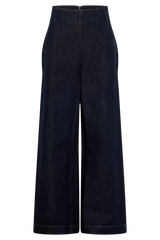 Maral High Waisted Dart Jeans - Washed Indigo Blue