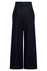 Maral High Waisted Dart Jeans - Washed Indigo Blue