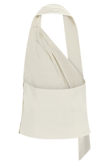 Marina Halter Top With Hardware - Ivory