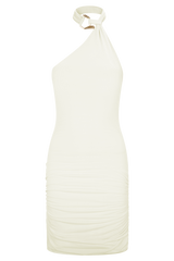 Mariposa Slinky Halter Mini Dress - Ivory
