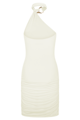 Mariposa Slinky Halter Mini Dress - Ivory