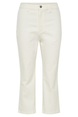 Mary Denim Capris - White