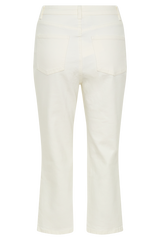 Mary Denim Capris - White