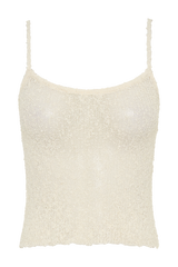 Mattais Boucle Knit Top - Ivory