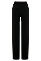 Maude Crepe Straight Leg Pants - Black