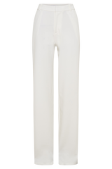 Maude Crepe Straight Leg Pants - Ivory