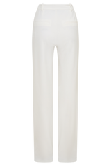Maude Crepe Straight Leg Pants - Ivory