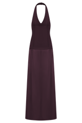 Maura Taffeta And Satin Maxi Dress - Wine