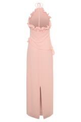 Melissa Chiffon Flower Maxi Dress - Baby Pink