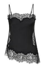 Miriam Satin & Lace Camisole - Black