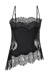 Miriam Satin & Lace Camisole - Black