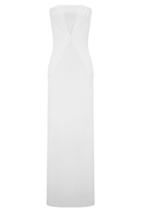 Mirren Strapless Slinky Maxi Dress - White