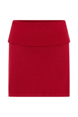 Misty Mid Rise Knit Mini Skirt - Red