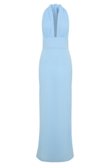Nadine Halter Chiffon Maxi Dress - Blue