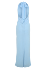 Nadine Halter Chiffon Maxi Dress - Blue