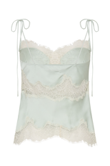 Nina Satin And Lace Camisole - Sage