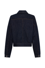 Olandria Oversized Jacket Top - Washed Indigo Blue