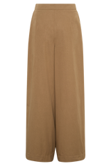 Owen Draped Wide Leg Pants - Mocha