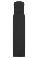 Paulina Cut Out Strapless Maxi Dress - Black