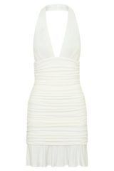 Peregrine Modal Halter Mini Dress - Ivory