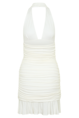 Peregrine Modal Halter Mini Dress - Ivory