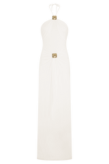 Quincy Halter Maxi Dress With Hardware - Ivory