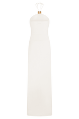Quincy Halter Maxi Dress With Hardware - Ivory
