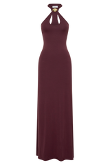 Ramona Modal Maxi Dress With Hardware - Mahogany
