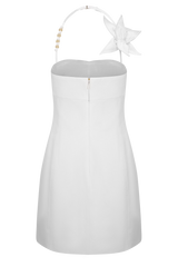 Reyes Cotton Floral Mini Dress - White