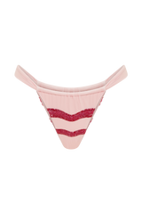 Robyn Beaded Bikini Bottom - Pink