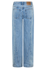 Roy Mid Rise Wide Leg Denim Jeans - Classic Blue