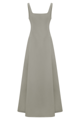 Salma Drop Waist Cotton Maxi Dress - Sage