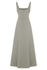 Salma Drop Waist Cotton Maxi Dress - Sage