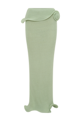 Samira Knit Wired Maxi Skirt - Pastel Green