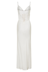 Seraphine Corset Satin Maxi Dress - Ivory