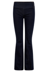 Shelly Flared Denim Jeans - Washed Indigo Blue